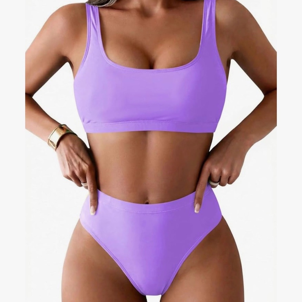 High Waisted Cheeky Bikini Set